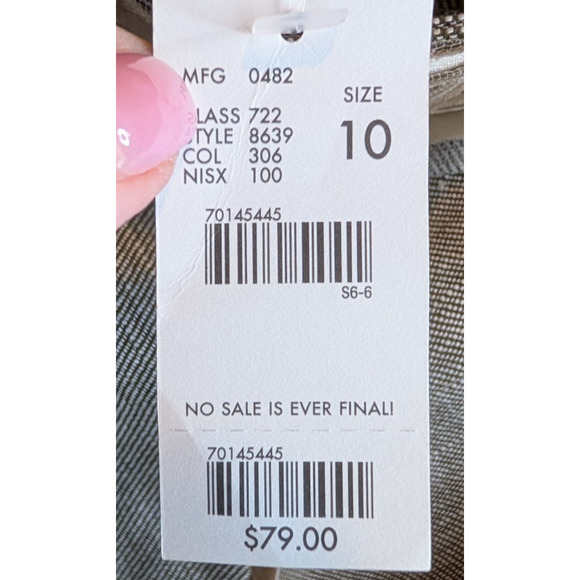 VTG Y2K Limited Gray Pleated Flared Mesh Ruffle Lined Silk Trim Skirt Size 10 - Picture 9 of 11